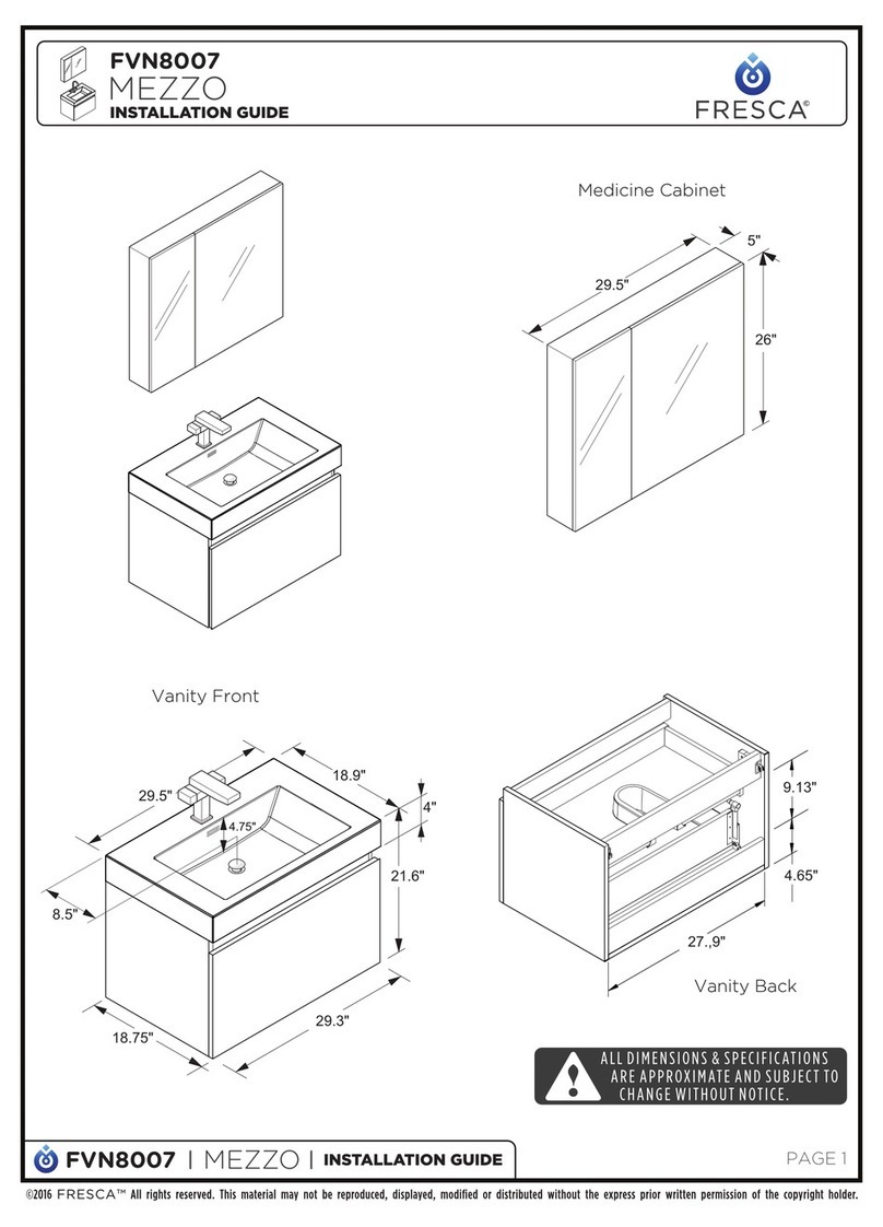 Fresca MEZZO FVN8007 installation guide