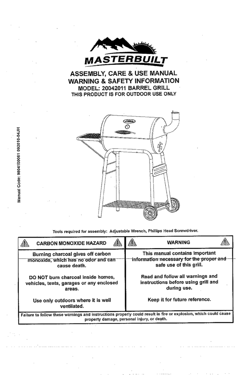 Masterbuilt 20042011 Assembly, care & use manual Masterbuilt 20042011 Assembly, care & use manual
