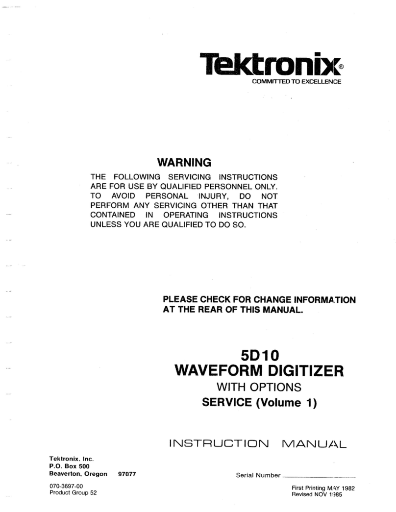 Tektronix 5D10 User manual