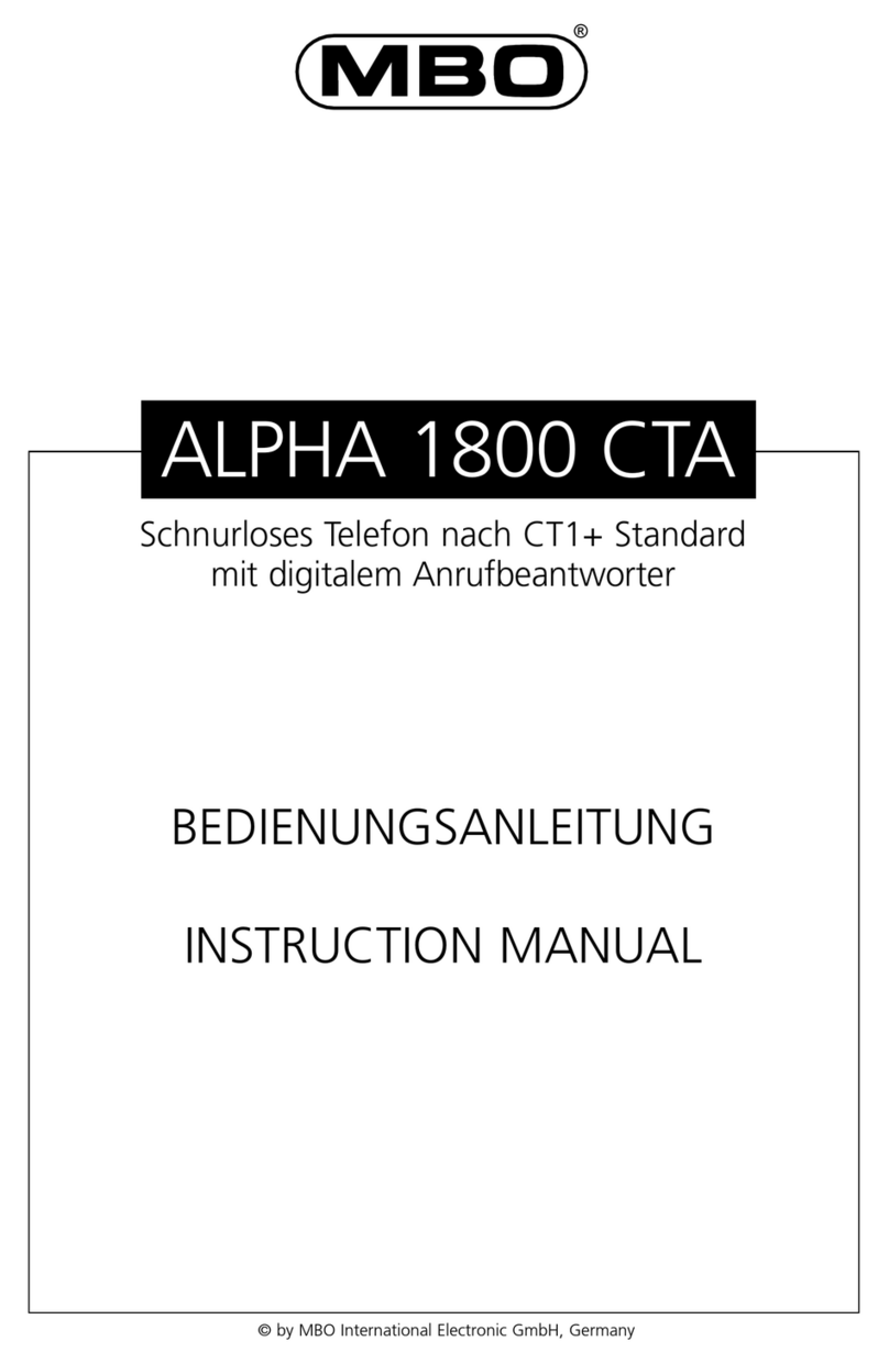 MBO ALPHA 1800 CTA instruction manual