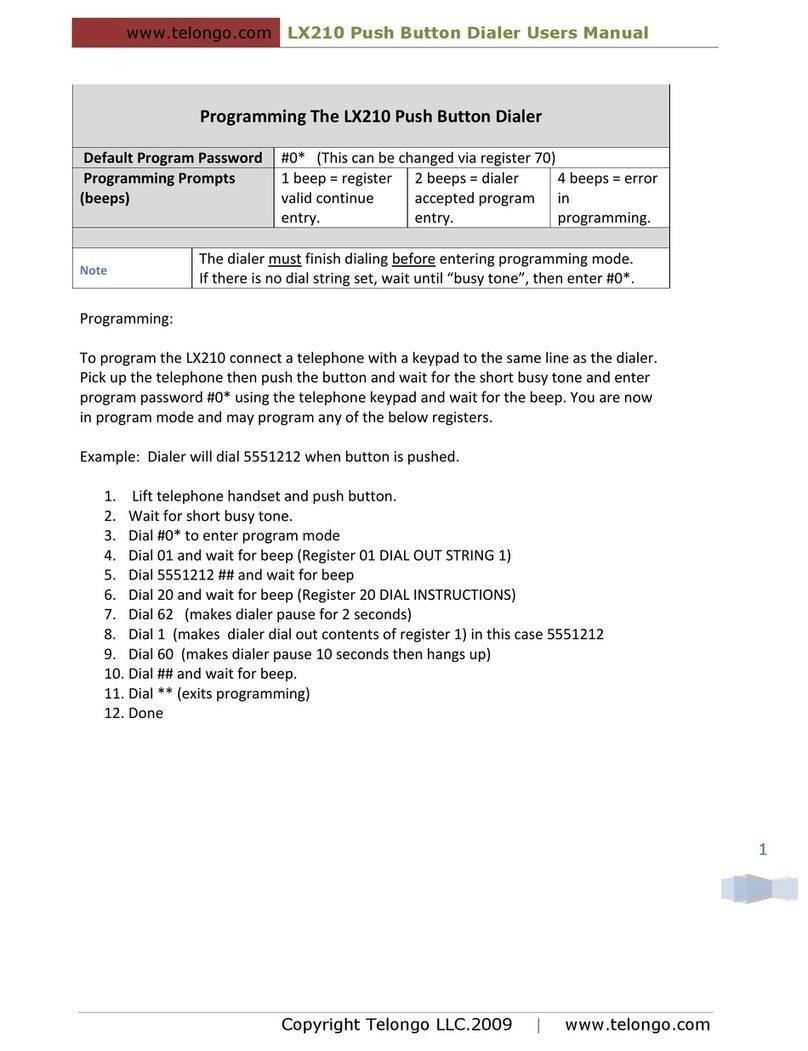 Telongo LX210 user manual