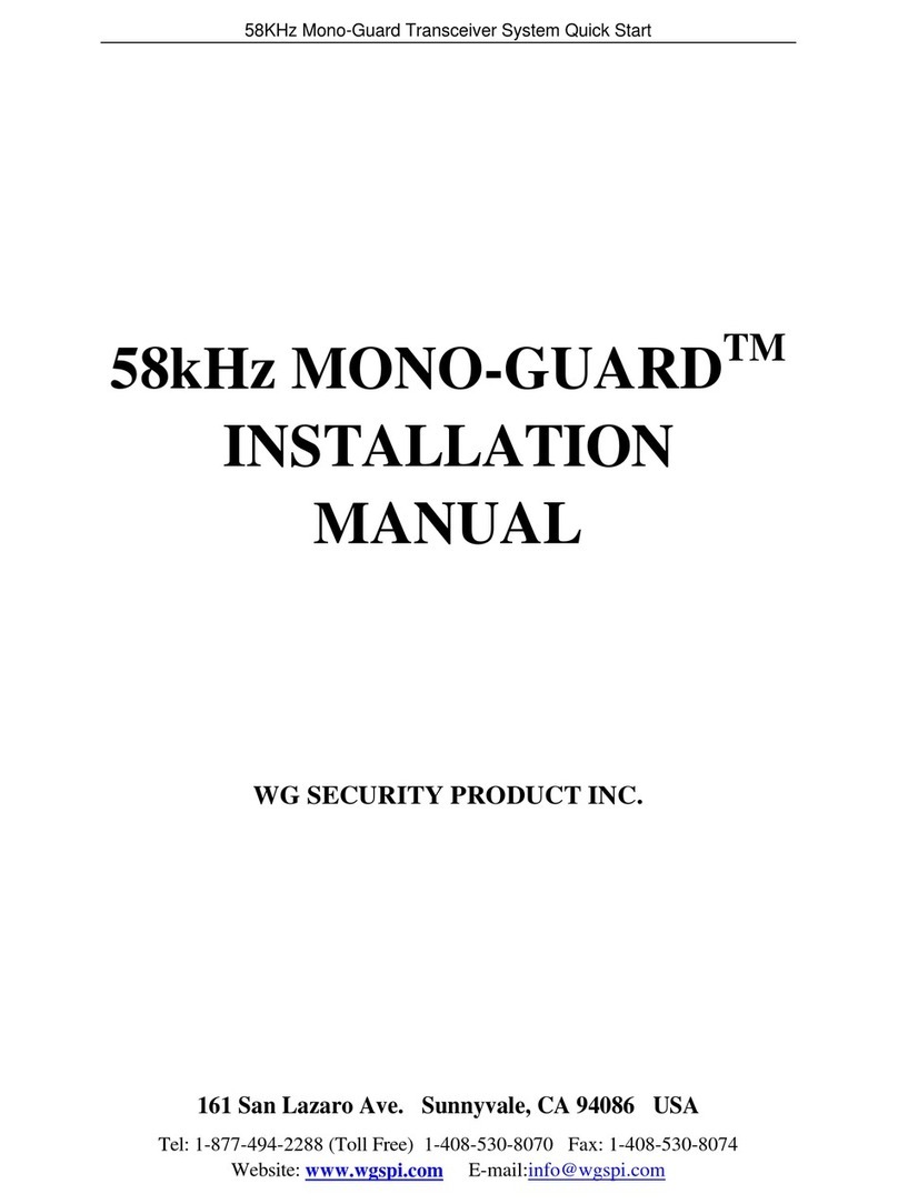 WG SECURITY PRODUCT Mono-Guard installation manual