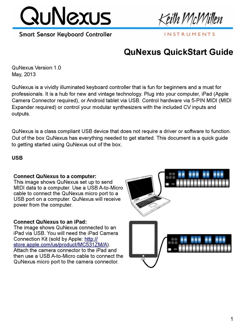 Keith McMillen Instruments QuNexus quick start guide