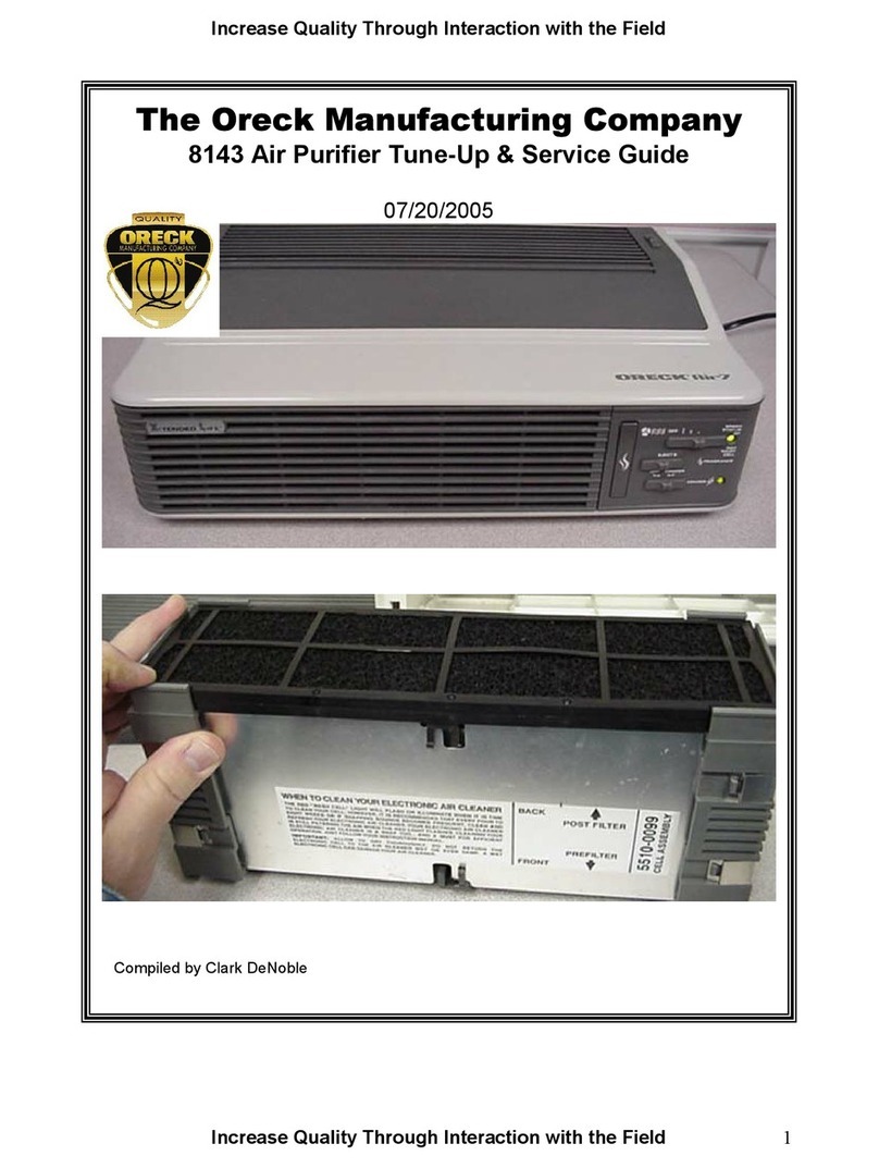 Oreck 8143 Service guide