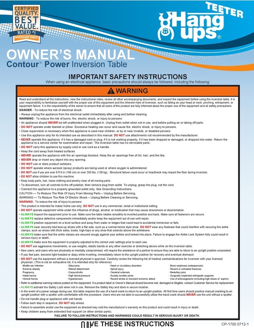 Teeter Contour Power User manual