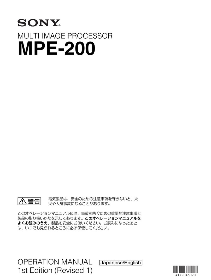 Sony MPE-200 User manual Sony MPE-200 User manual