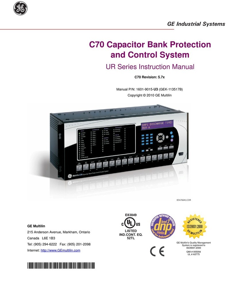 GE UR Series C70 User manual