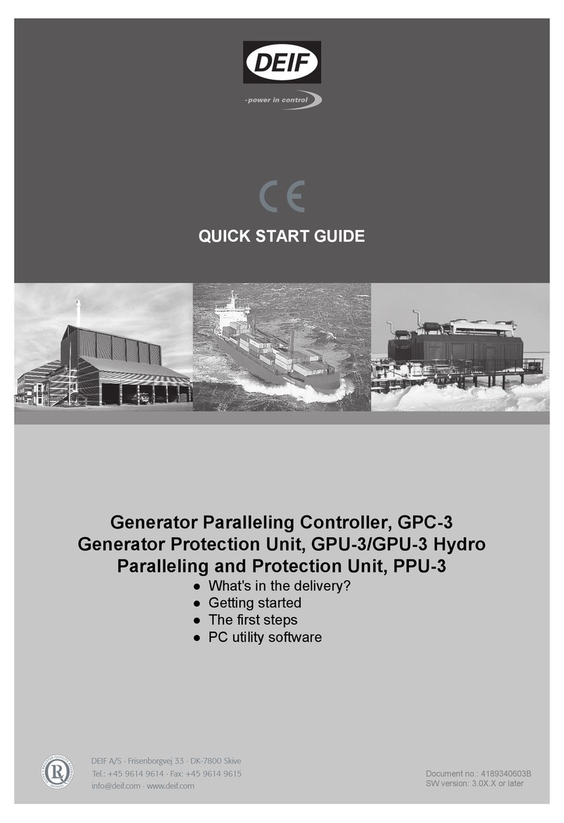 Deif GPC-3 Hydro quick start guide