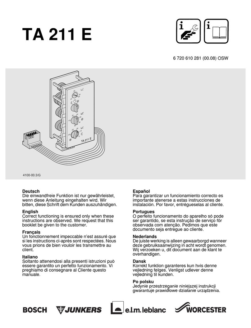 Junkers TA 211 E User manual
