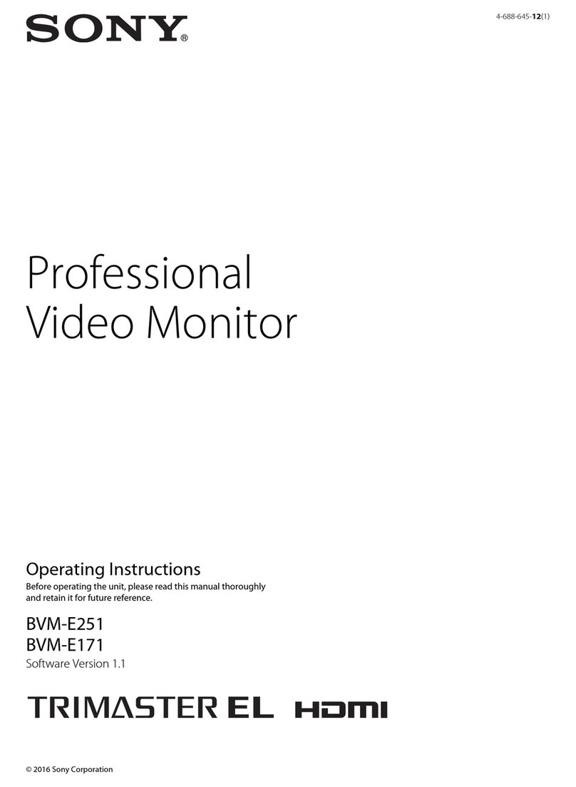 Sony BVM-E251 User manual