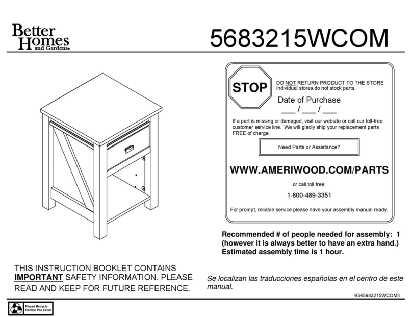 Better Homes and Gardens 5683215WCOM Assembly manual Better Homes and Gardens 5683215WCOM Assembly manual