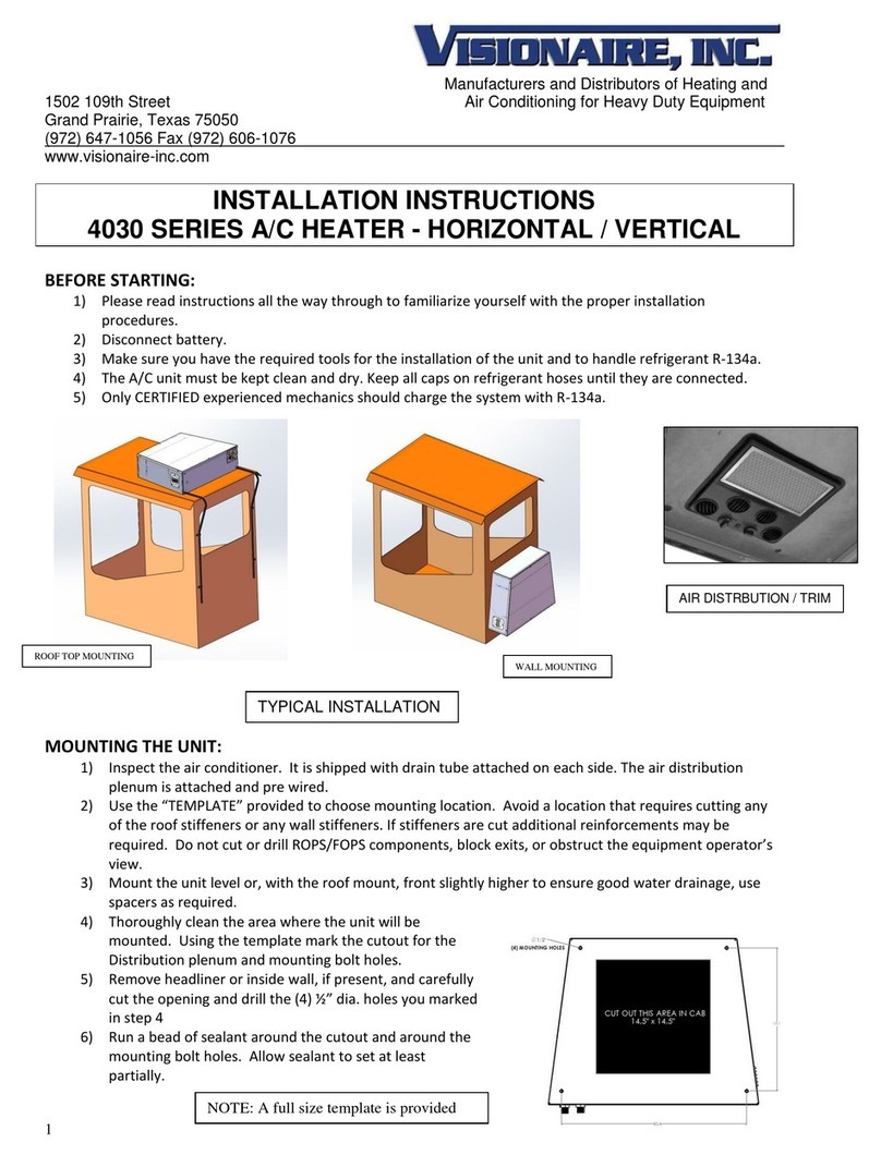 Visionaire 4030 SERIES installation instructions