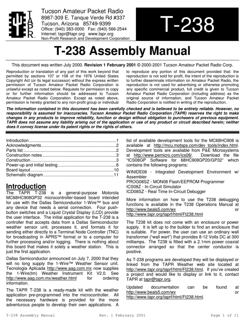 Tucson T-238 Assembly manual