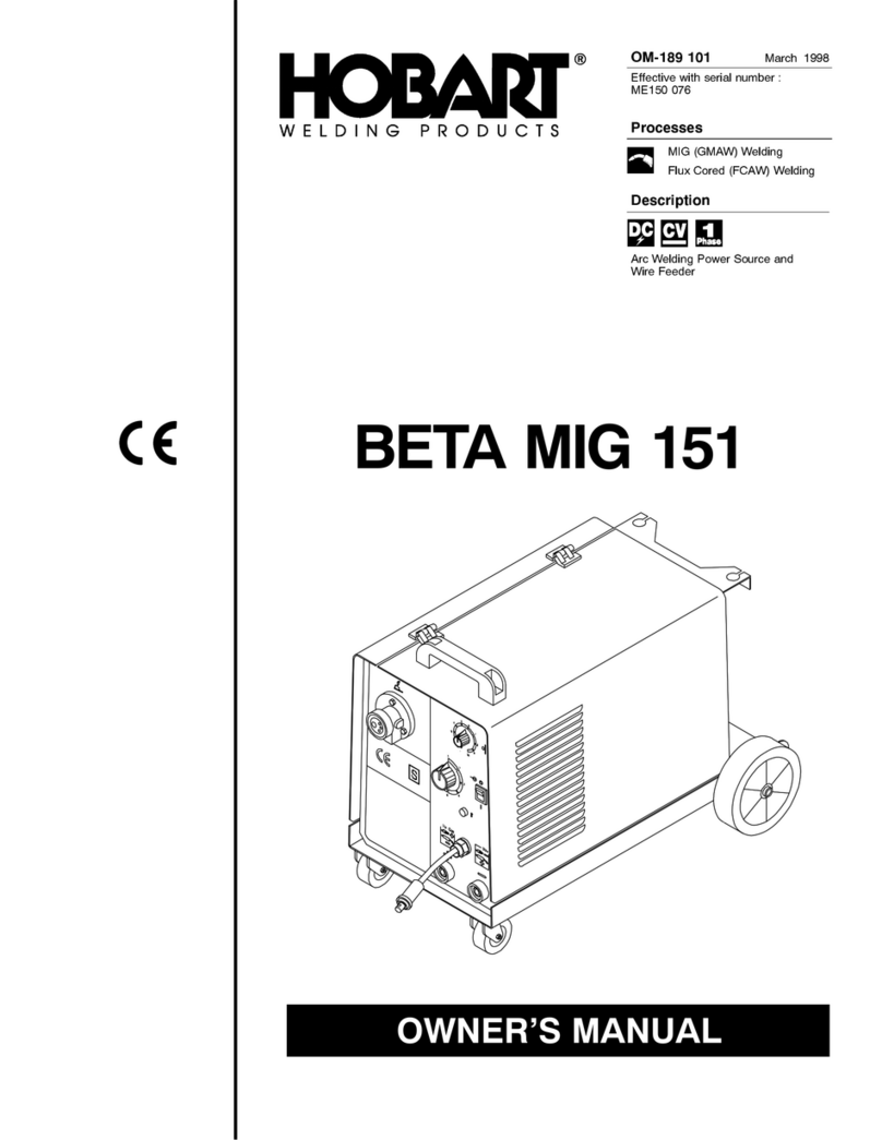 Hobart Beta Mig 151 owner's manual