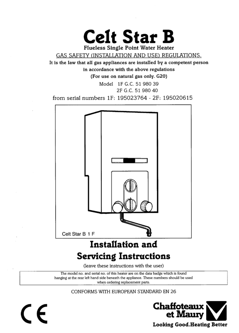 Chaffoteaux & Maury 1F G.C. 51 980 39 User guide