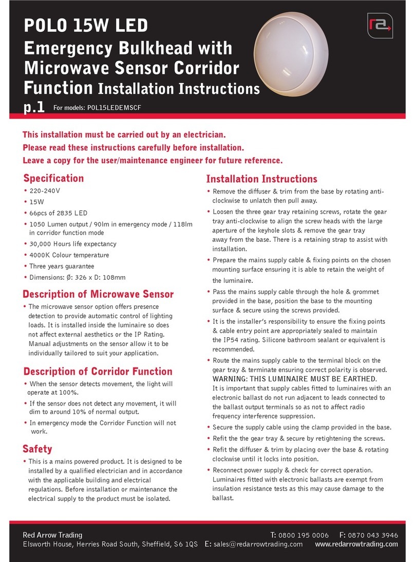Red Arrow POL15LEDEMSCF installation instructions Red Arrow POL15LEDEMSCF installation instructions