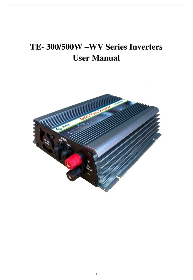 Grid Tied TE-300W-WV user manual