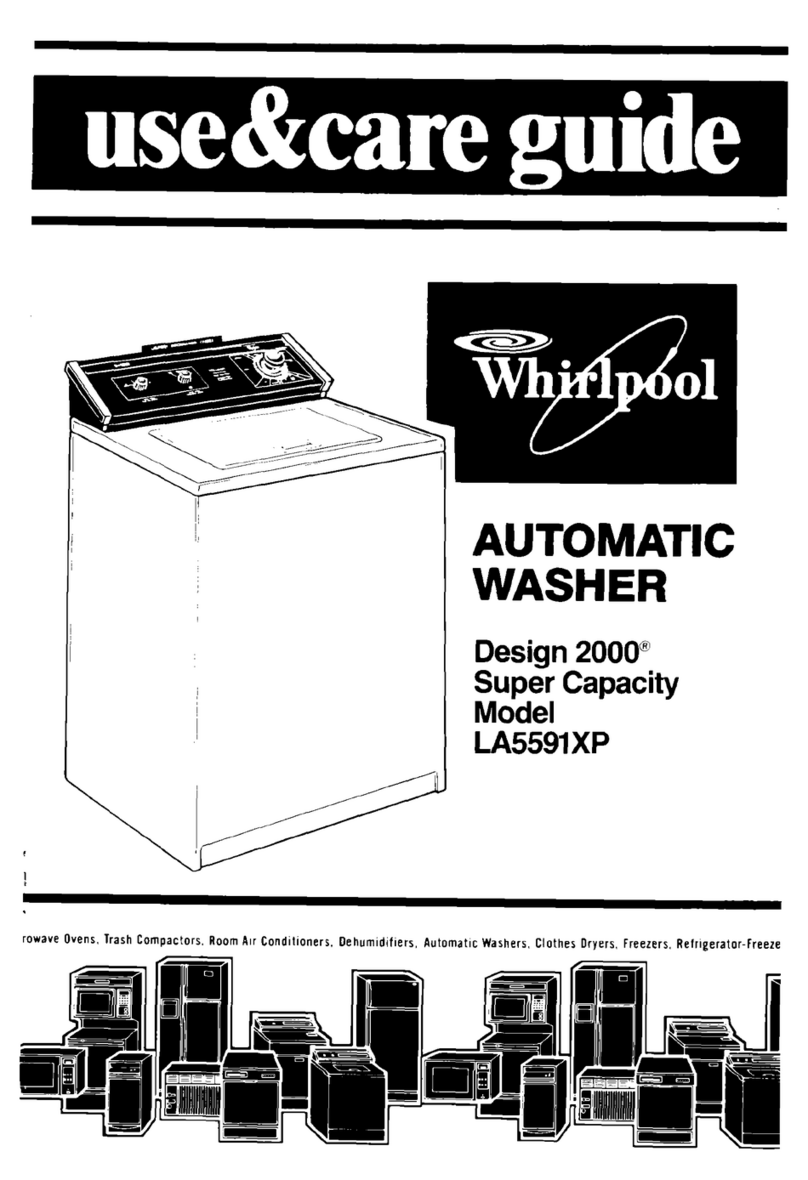 Whirlpool Design 2000 LA5591XP Use & care guide