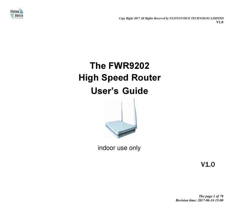 Flyingvoice FWR9202 User manual Flyingvoice FWR9202 User manual