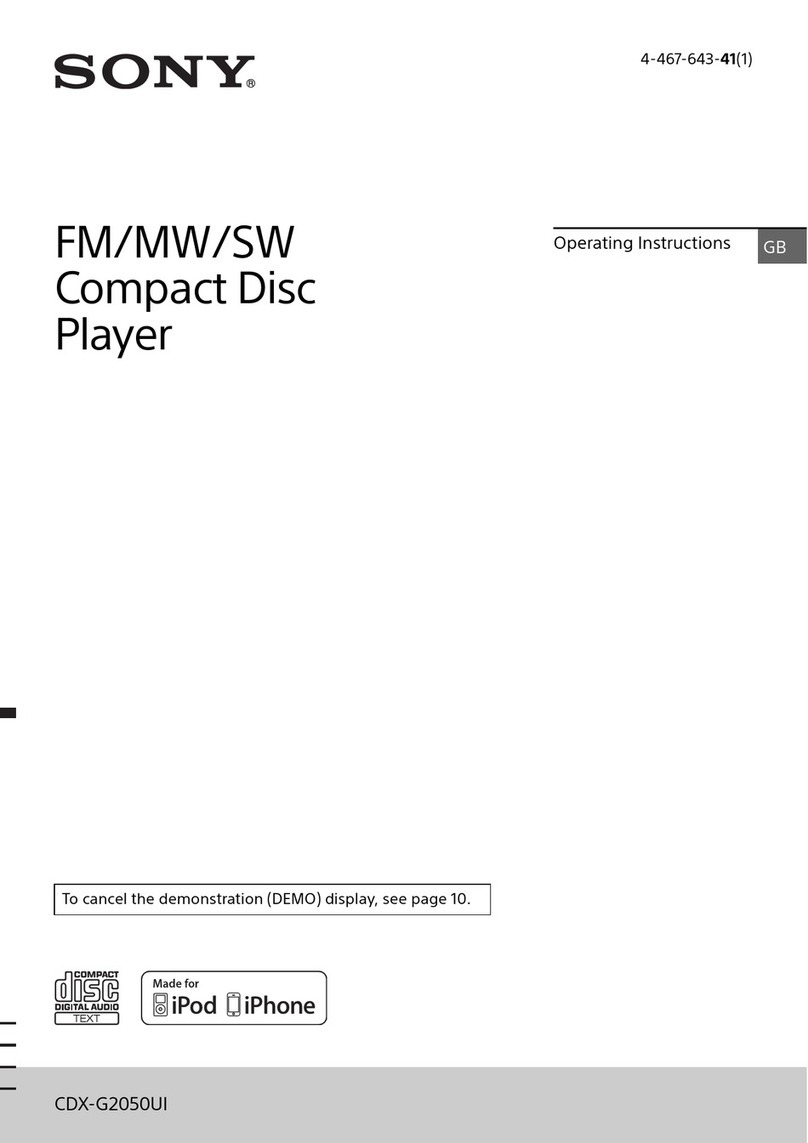 Sony CDX-G2050UI User manual
