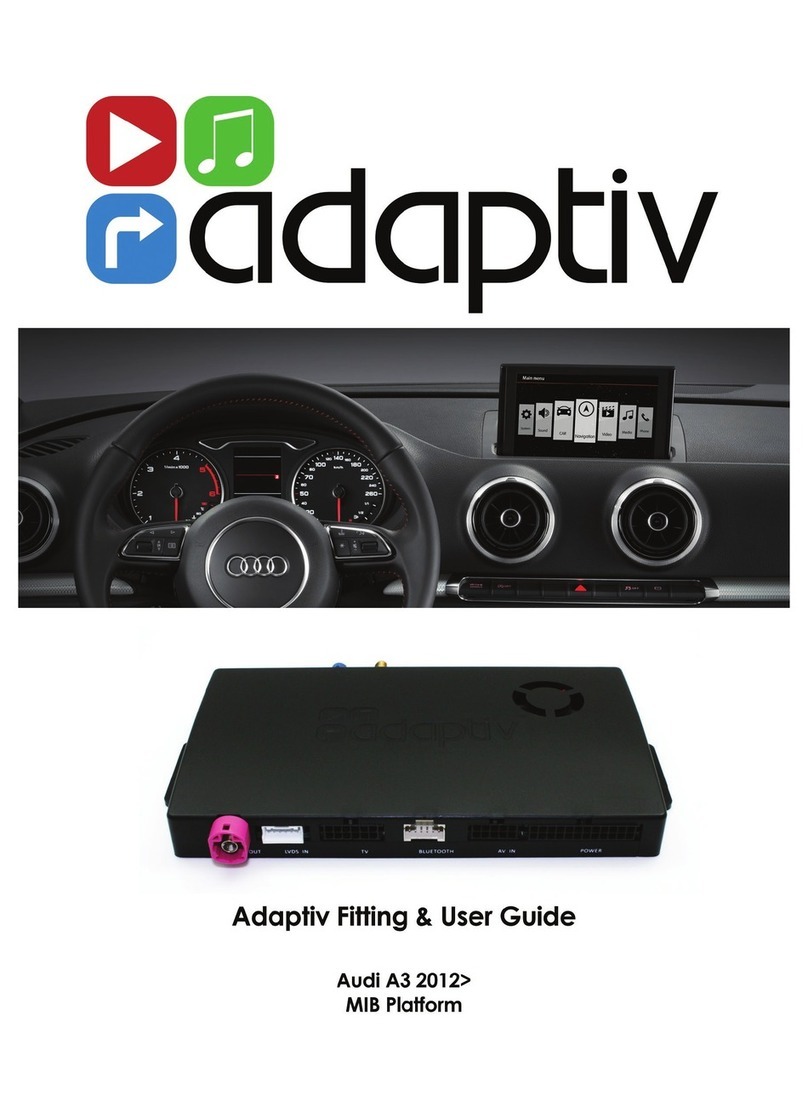 Adaptiv AUDI A3 MIB PLATFORM Fitting & user instructions