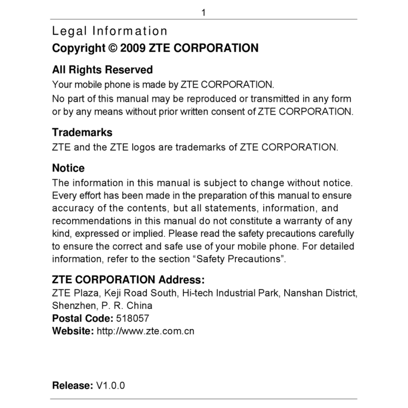 Zte GS309 User manual