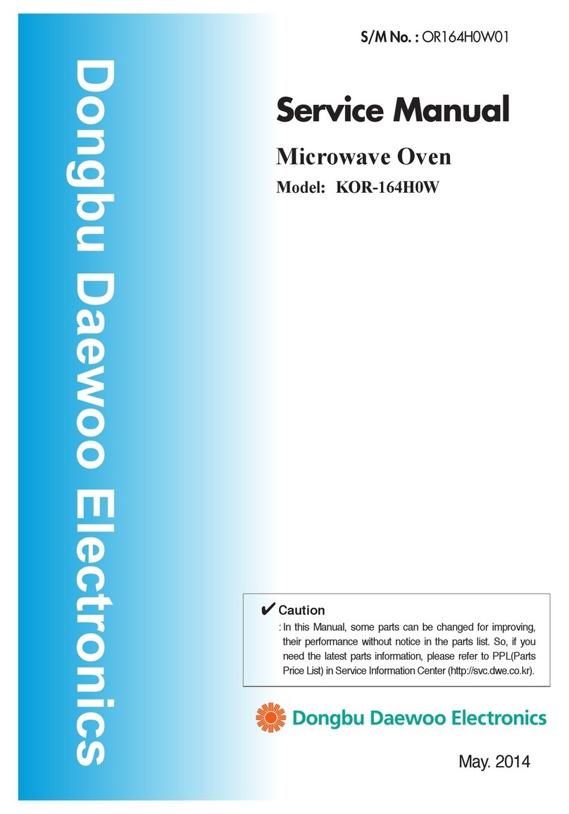 DONGBU DAEWOO ELECTRONICS KOR-164H0W Service manual