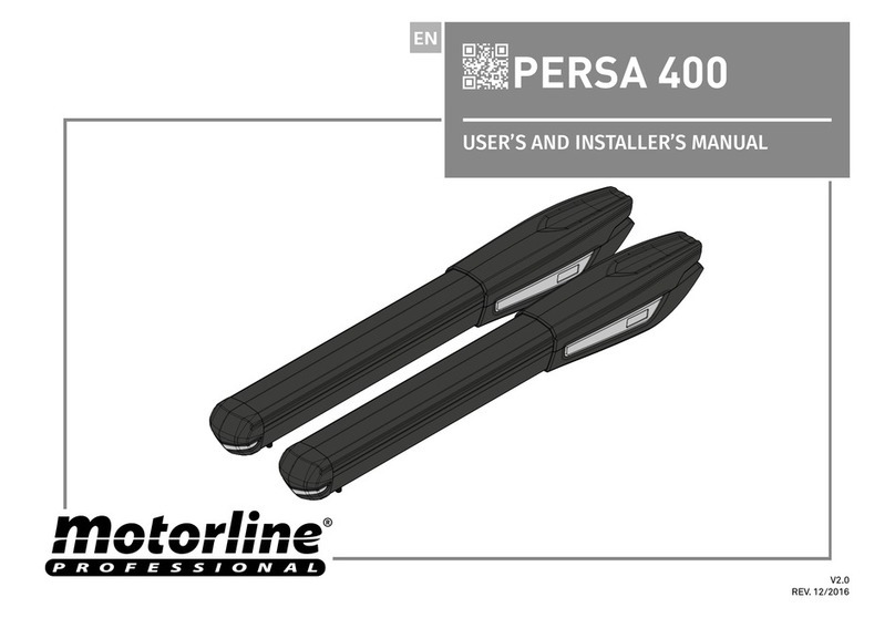 Motorline PERSA 400 User's and installaller's manual
