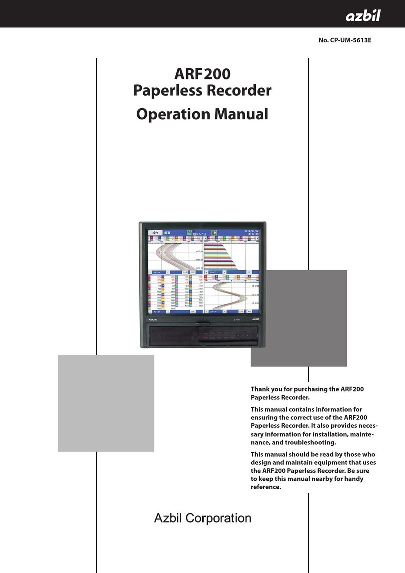 Azbil ARF200 Operation manual