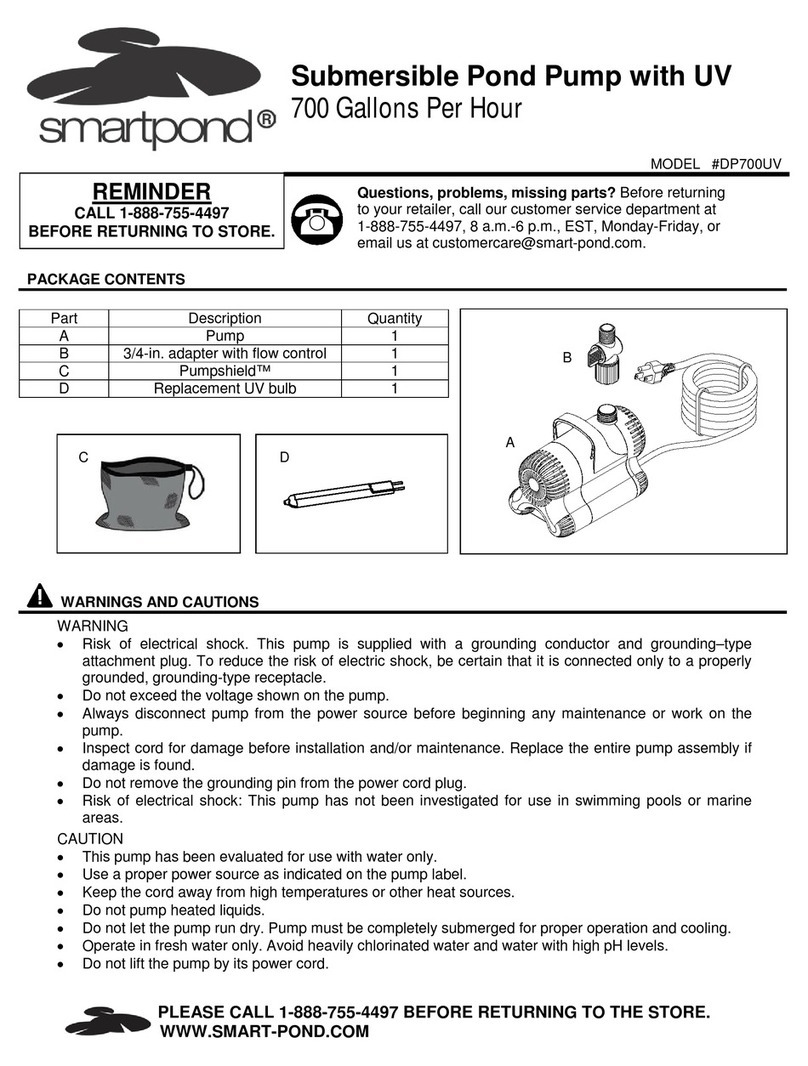 Smartpond DP700UV instruction manual