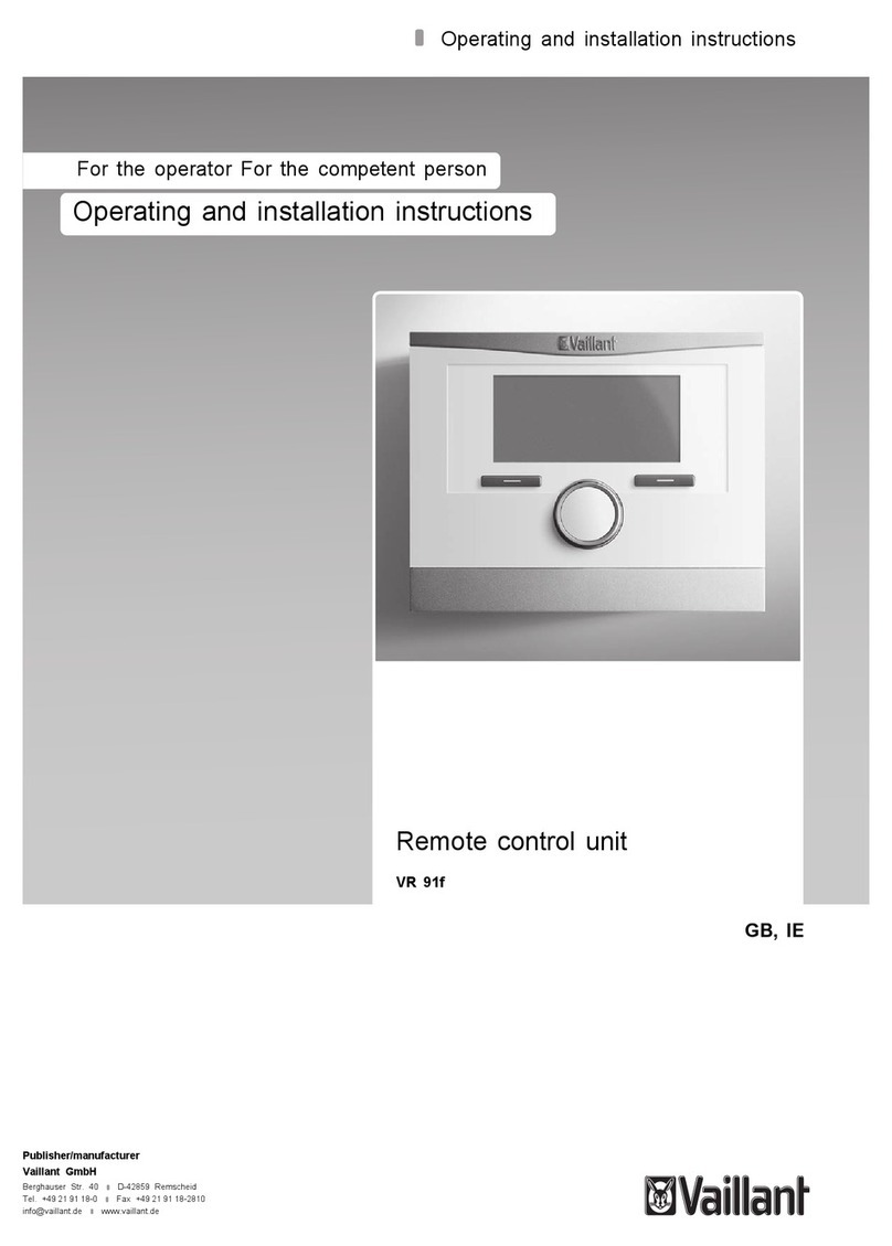 Vaillant VR 91f Operating and installation instructions