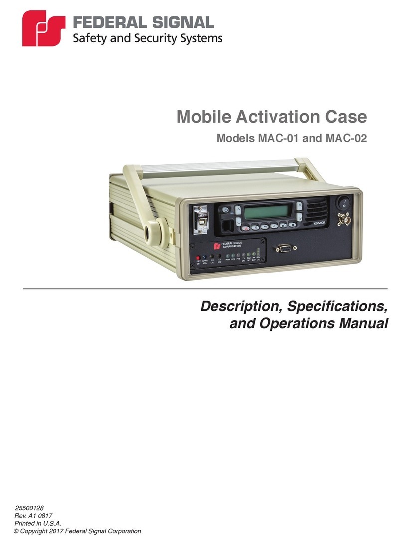 Federal Signal Corporation MAC-02 User manual Federal Signal Corporation MAC-02 User manual