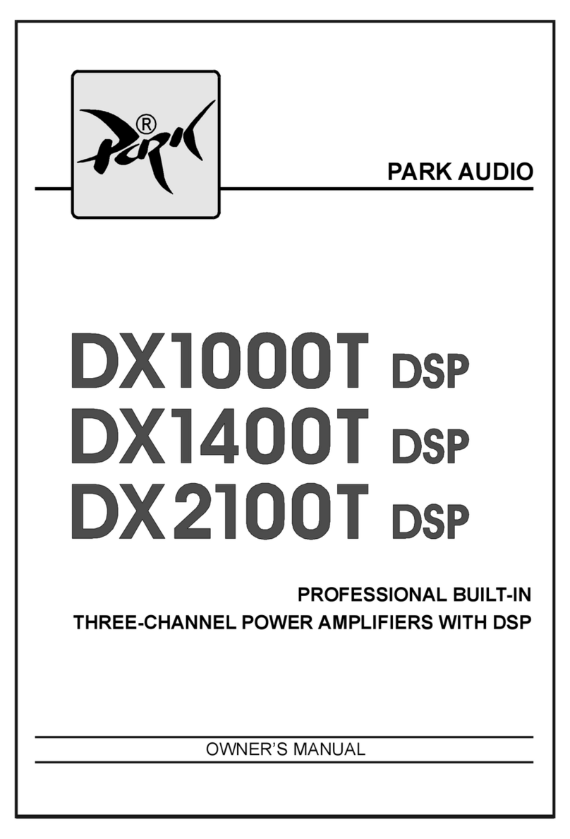 PARK AUDIO DX1000T DSP User manual