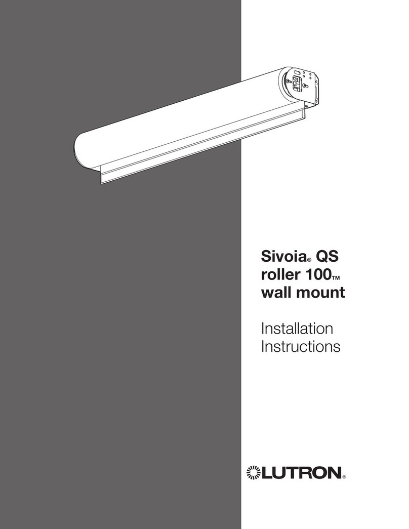 Lutron Electronics Sivoia QS roller 100 User manual Lutron Electronics Sivoia QS roller 100 User manual