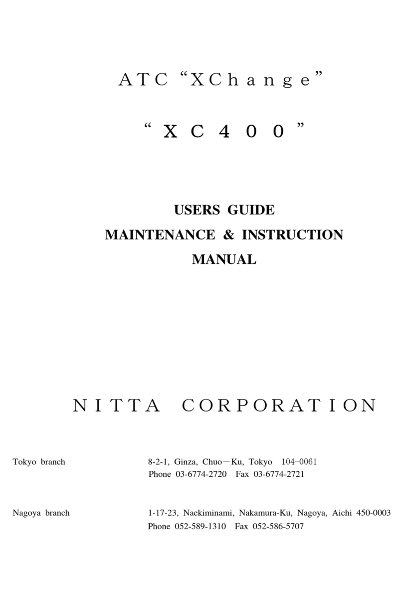 Nitta ATC XChange XC400 User and maintenance manual