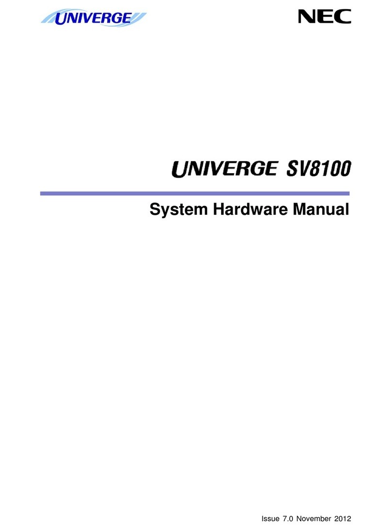 NEC Univerge SV8100 User guide