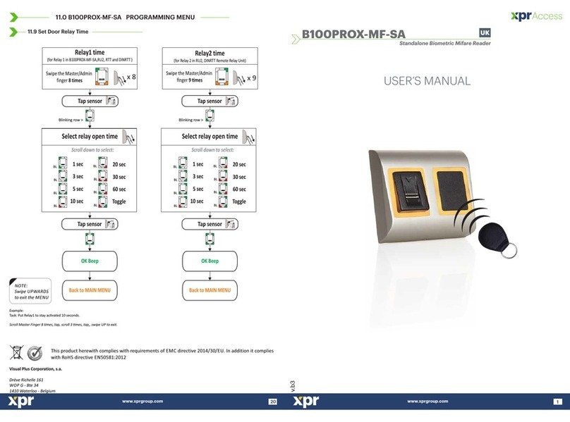 xpr B100PROX-MF-SA user manual