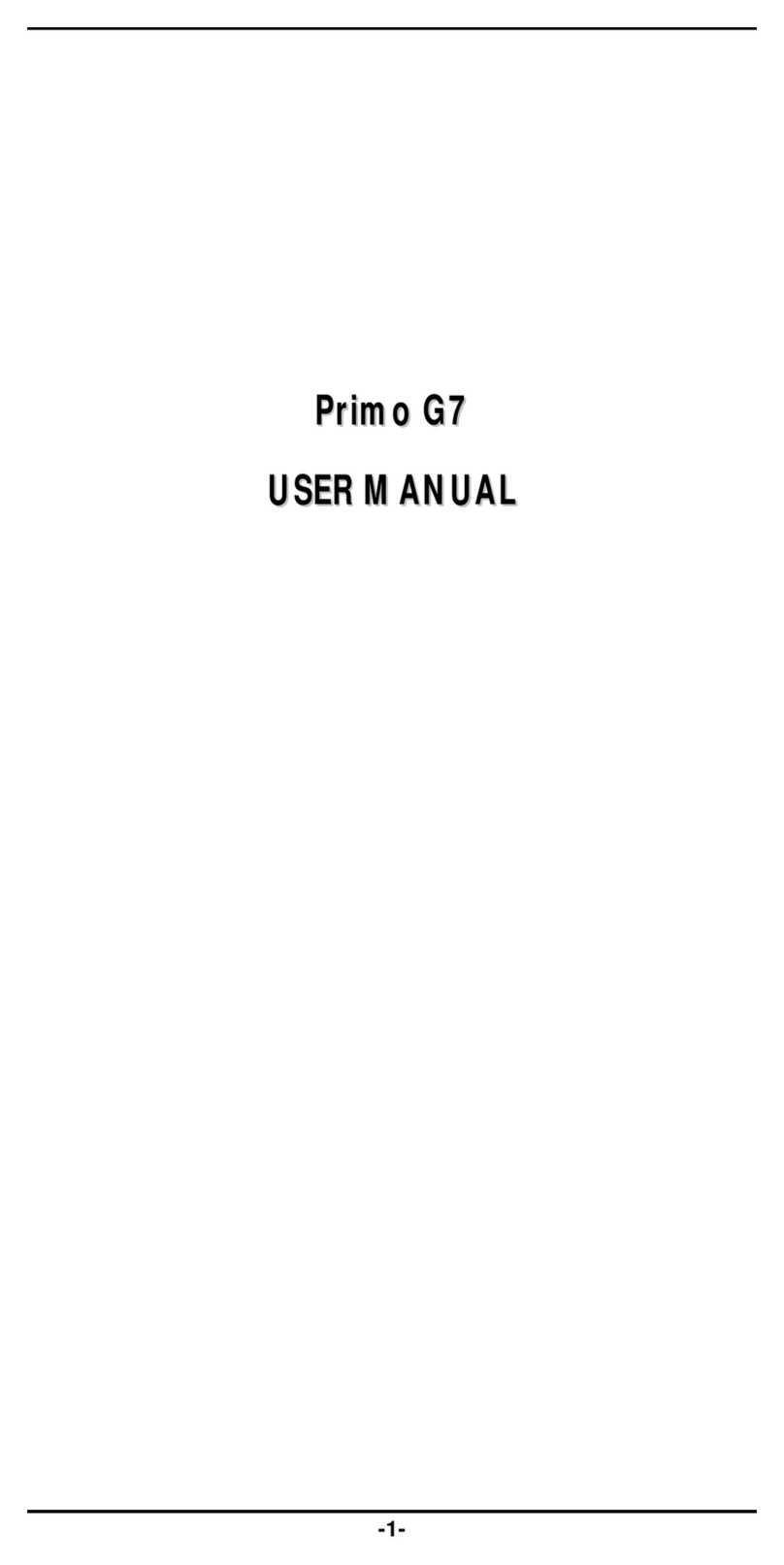 Walton Primo G7 User manual