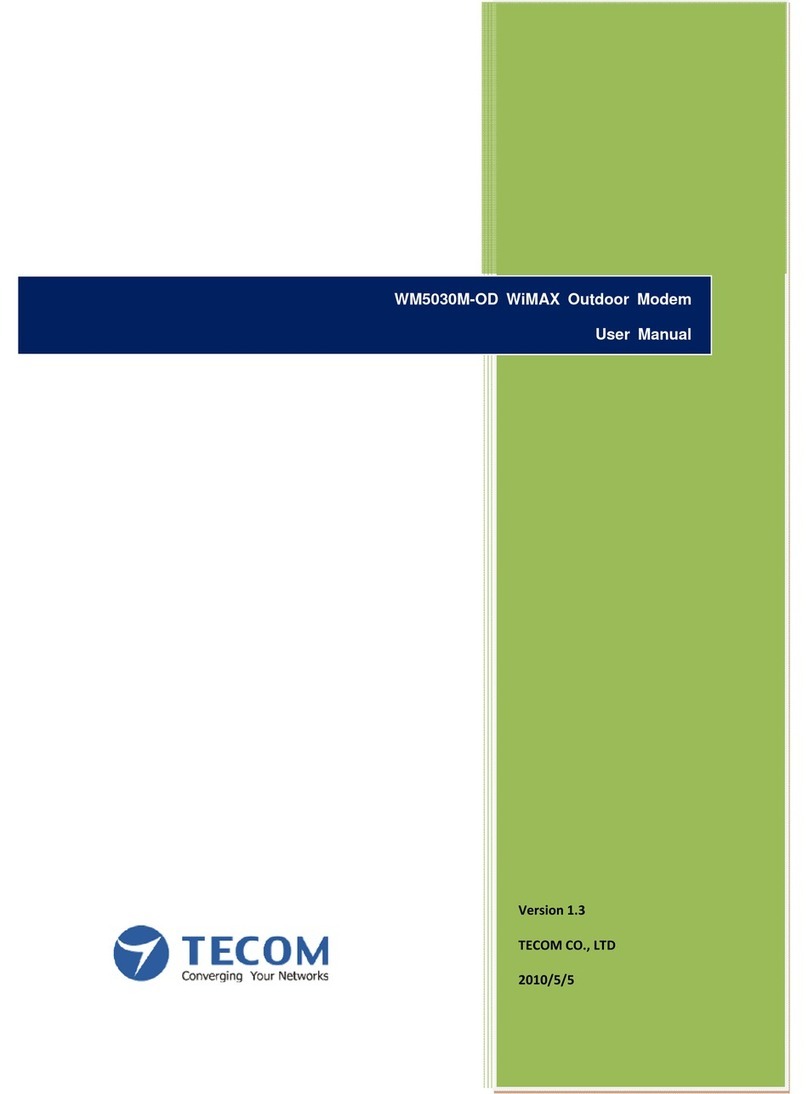 TECOM WM5030M-OD WiMAX user manual