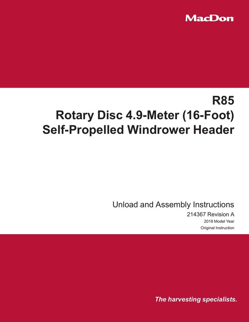 MacDon R85 User manual