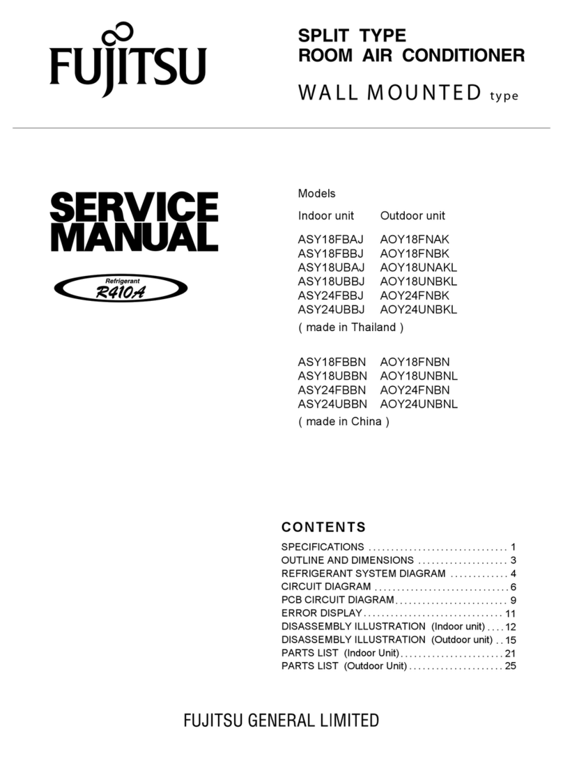 Fujitsu ASY18FBAJ Service manual
