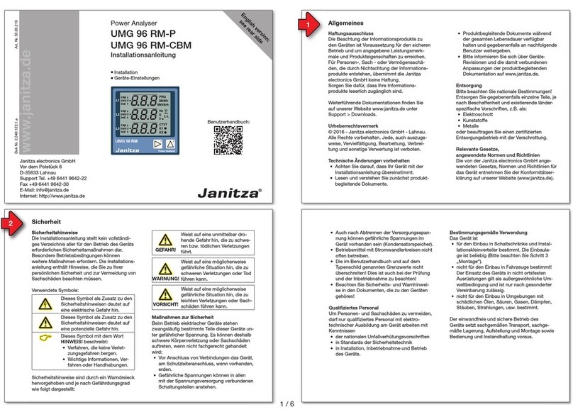 janitza UMG 96 RM-P User manual janitza UMG 96 RM-P User manual