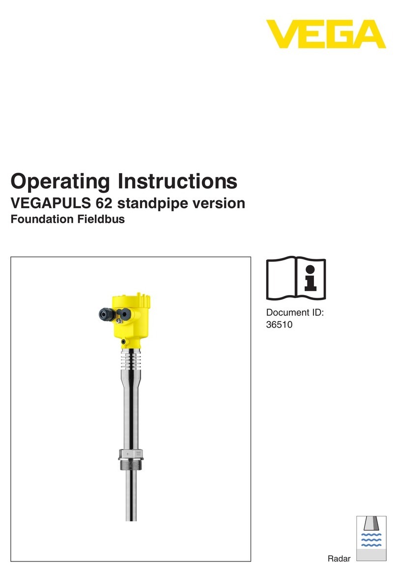 Vega VEGAPULS 62 standpipeversion operating instructions