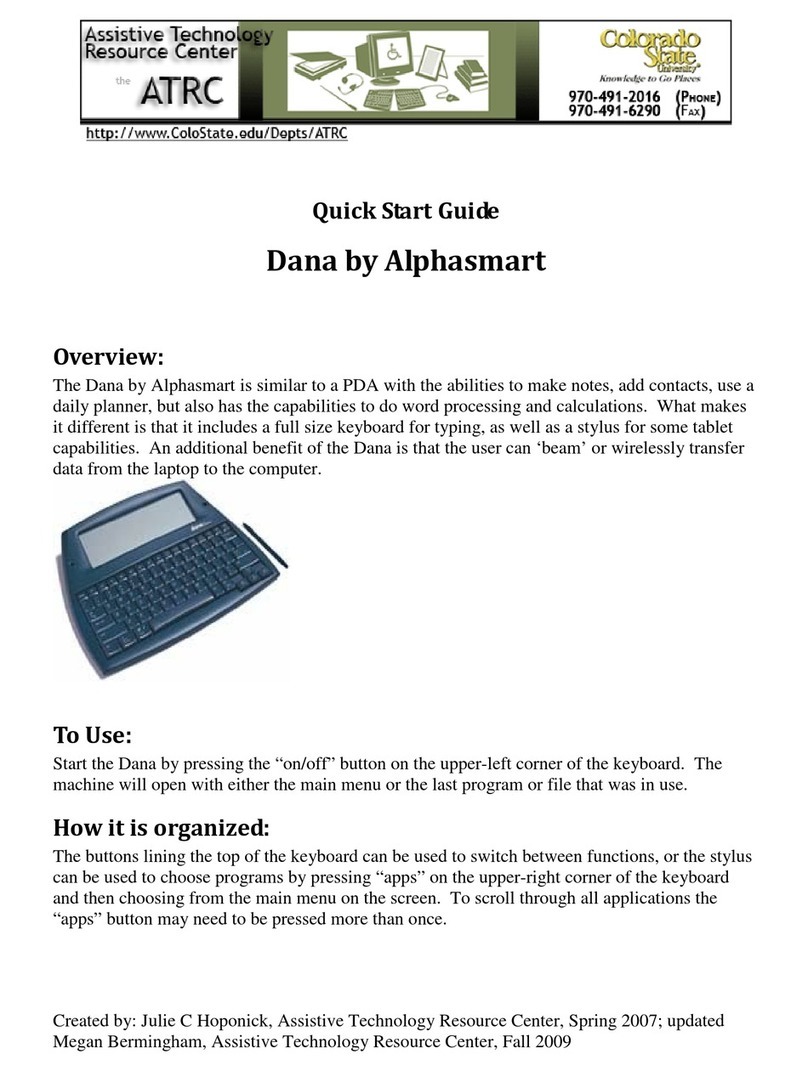 Alphasmart Manager for Dana quick start guide