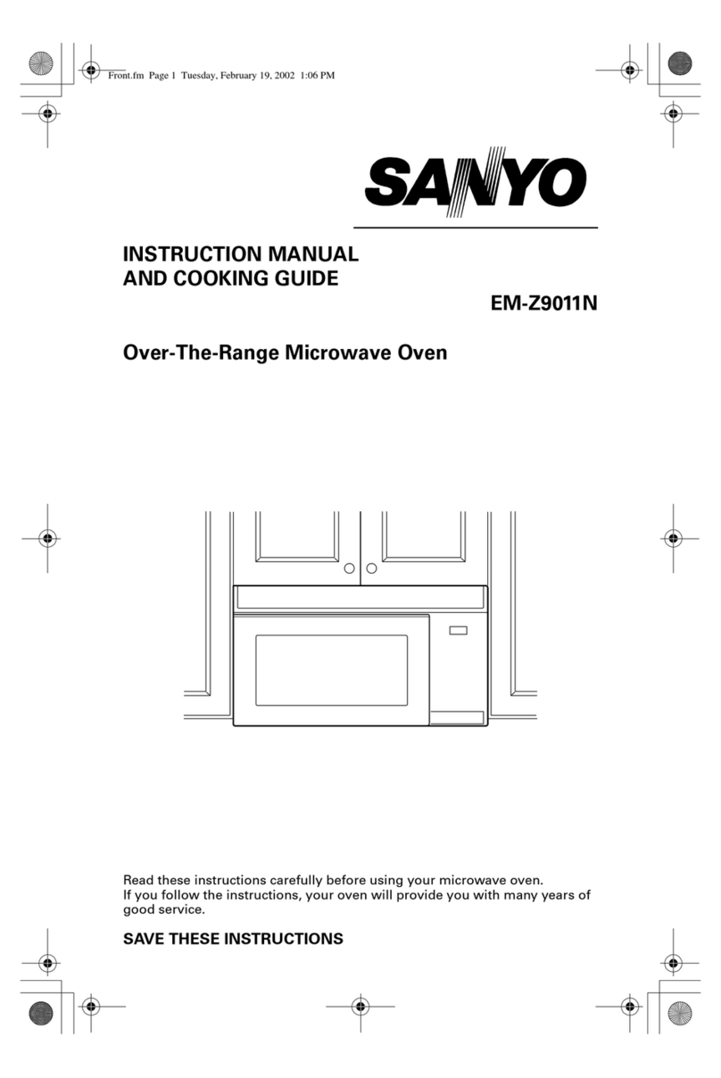 Sanyo EM-Z9011N Instruction manual and cooking guide