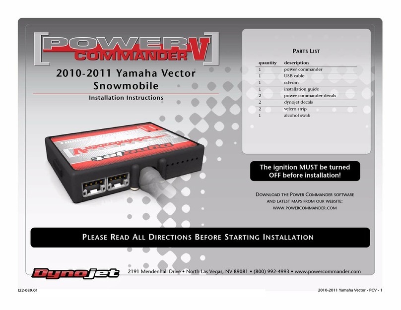Dynojet Power commander V User manual Dynojet Power commander V User manual