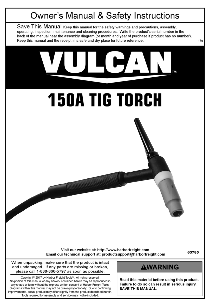Harbor Freight Tools vulcan 63785 User manual Harbor Freight Tools vulcan 63785 User manual