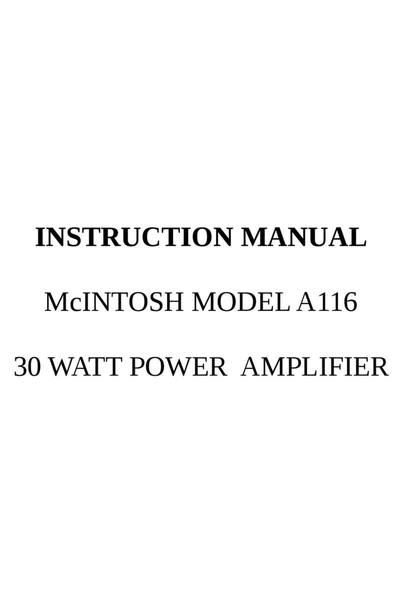 McIntosh A116 User manual