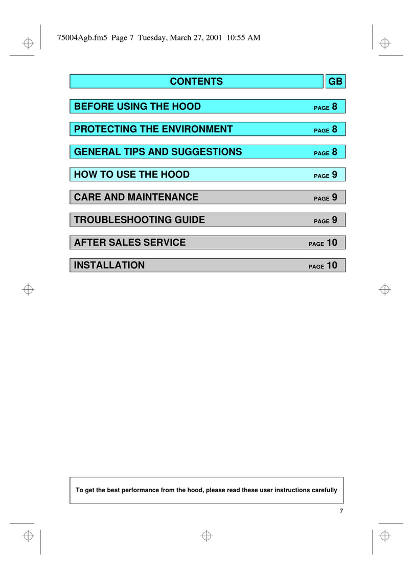 Whirlpool AKR610WH user manual