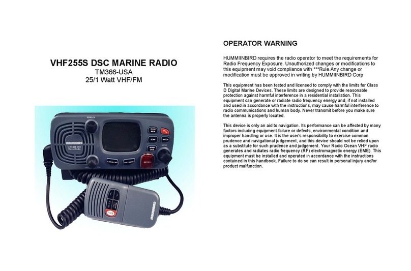 Humminbird VHF255S-DSC user manual